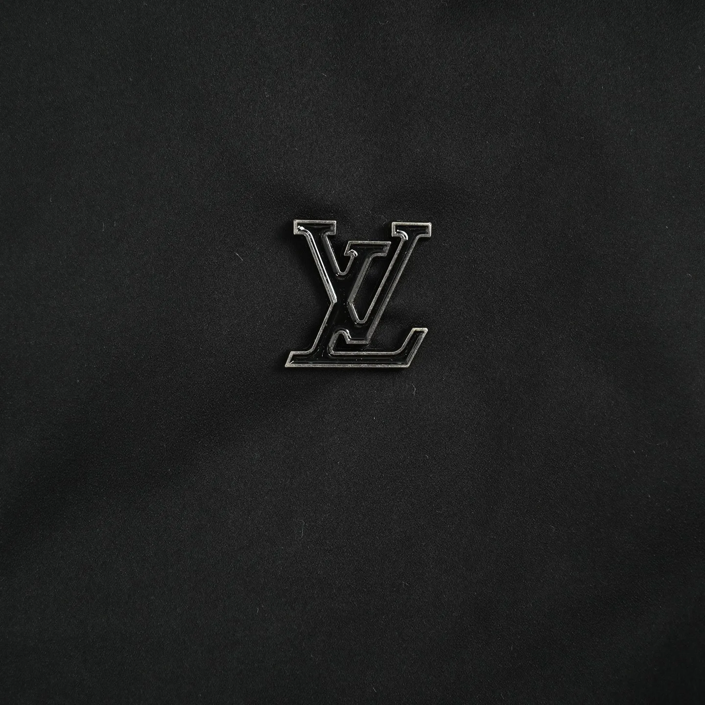 Louis Vuitton/Louis Vuitton checkerboard leather collar double-sided belted jacket